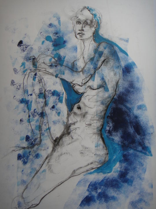Peinture intitulée "BURU" par Evelyne Cassan, Œuvre d'art originale, Aquarelle