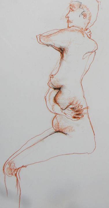 Dessin intitulée "sans titre 8" par Evelyne Cassan, Œuvre d'art originale, Pastel