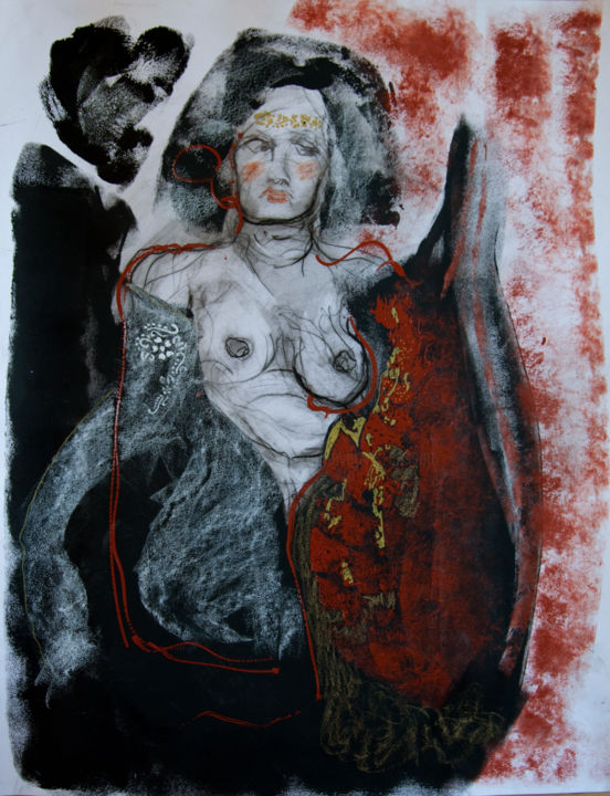 Peinture intitulée "Sans Titre" par Evelyne Cassan, Œuvre d'art originale, Acrylique