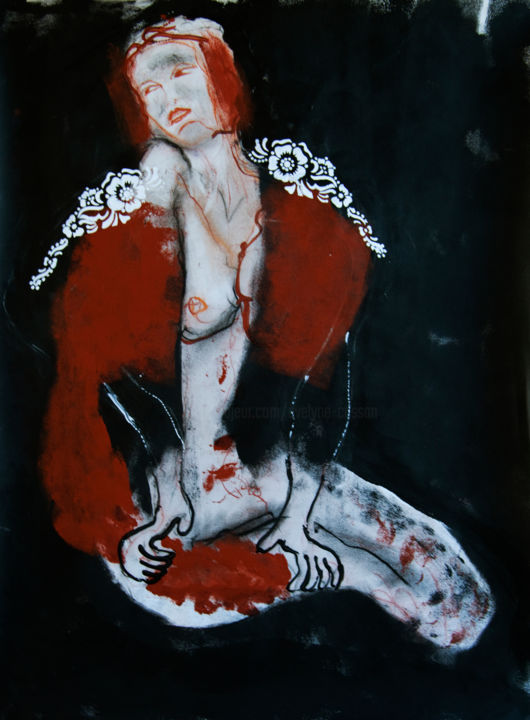 Peinture intitulée "Chloris" par Evelyne Cassan, Œuvre d'art originale, Acrylique