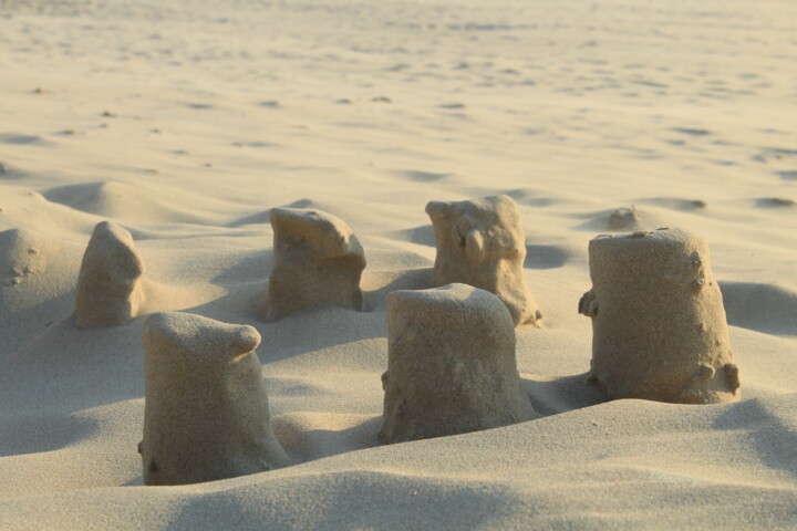 Photographie intitulée "Paté de sable" par Evelyne Descamps, Œuvre d'art originale, Photographie non manipulée