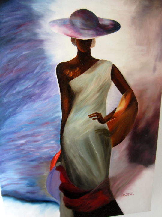 Painting titled "mannequin blanc" by Evelyne Deuil, Original Artwork