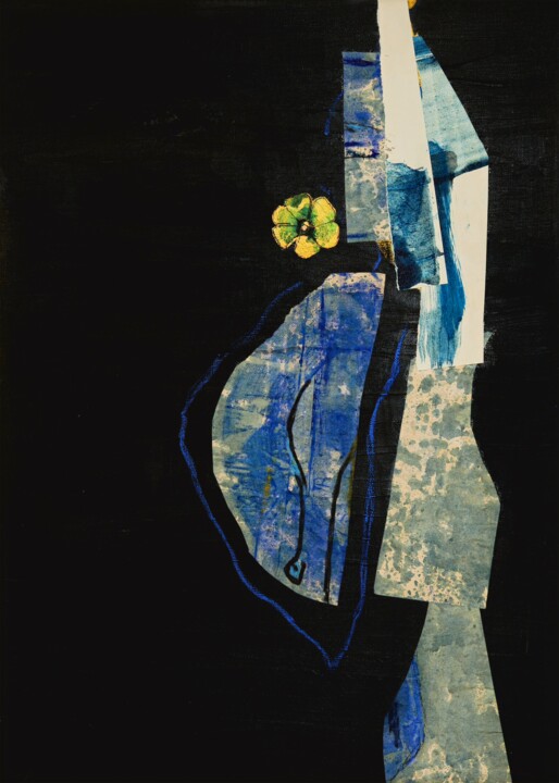 Картина под названием "Collage rondeur" - Evelyne Nantermod, Подлинное произведение искусства, Акрил