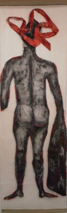 Painting titled "SILHOUETTE HOMME IX…" by Evelyne Dominault, Original Artwork, Other