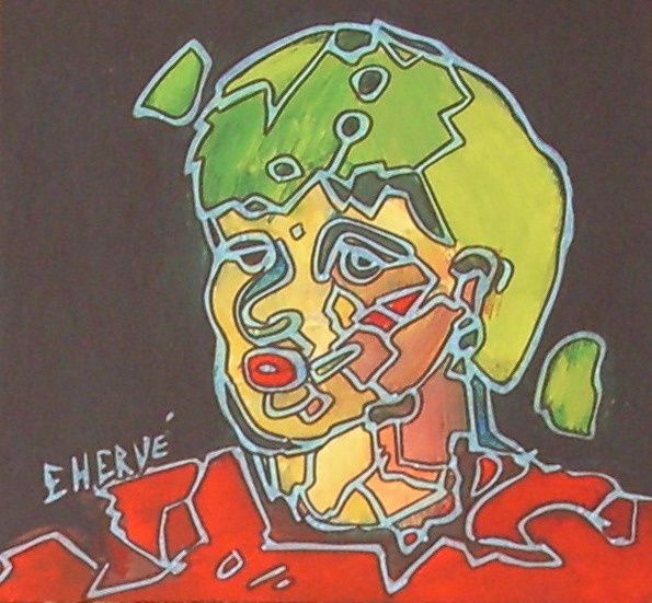 "Gisèle" başlıklı Tablo Evelyne Hervé tarafından, Orijinal sanat, Petrol
