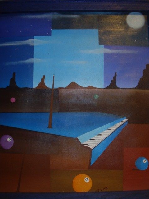 Peinture intitulée "Piano" par Ever Salazar Martinez, Œuvre d'art originale