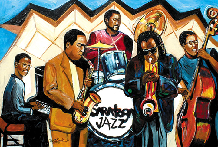 Pintura titulada "Saratoga Jazz" por Everett Spruill, Obra de arte original, Acrílico