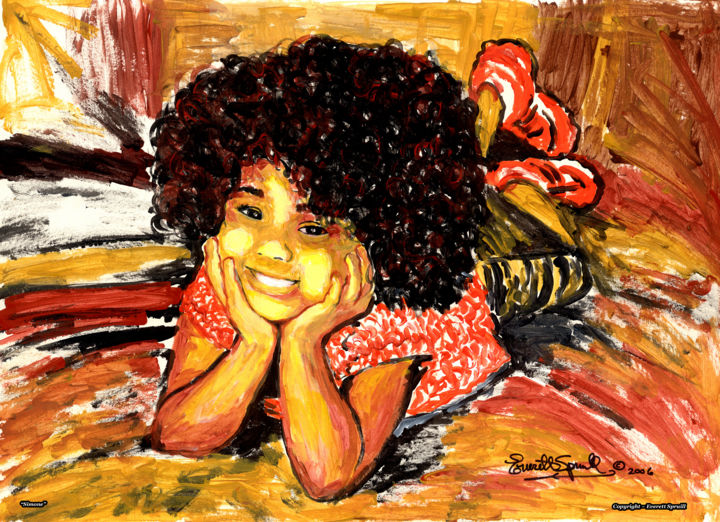 Pintura titulada "Simone" por Everett Spruill, Obra de arte original, Acrílico