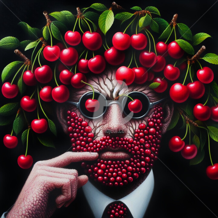 Digital Arts titled "Surreal portrait of…" by Ievgeniia Bidiuk, Original Artwork, Digital Painting