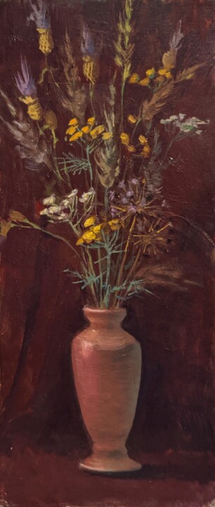 Ζωγραφική με τίτλο "Багровая" από Евгения Гречановская, Αυθεντικά έργα τέχνης, Λάδι