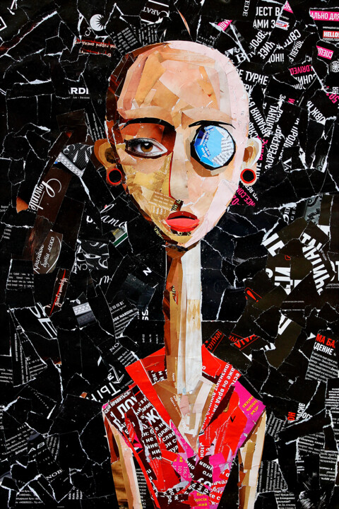 Collages titulada "lady dagmar" por Evgenii Garan, Obra de arte original, Collages