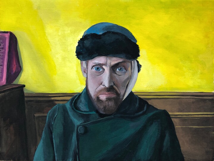 Pintura intitulada "Vincent" por Evgenii Garan, Obras de arte originais, Guache