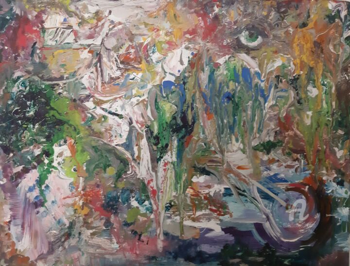 Картина под названием "Око Всевышнего, наб…" - Евгений Кутькофф, Подлинное произведение искусства, Акрил Установлен на Дерев…