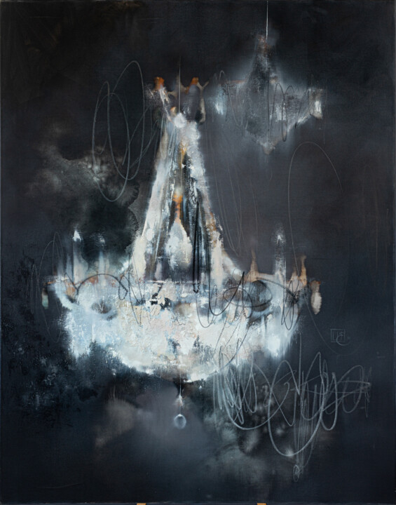 Картина под названием "Chandelier" - Евгений Шаповалов, Подлинное произведение искусства, Масло