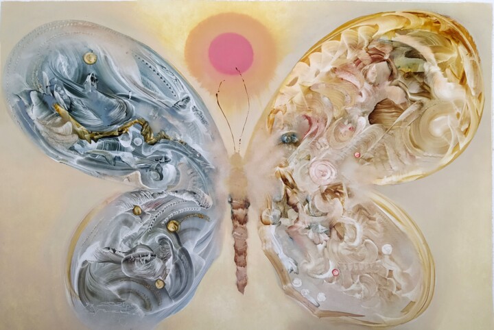 Pintura titulada "Бабочка/Butterfly" por Evgeny Zakharov (Modern), Obra de arte original, Oleo