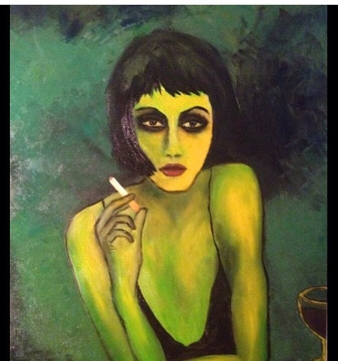 Картина под названием "Одиночество" - Evgeniya Dyrda, Подлинное произведение искусства, Масло Установлен на Другая жесткая п…