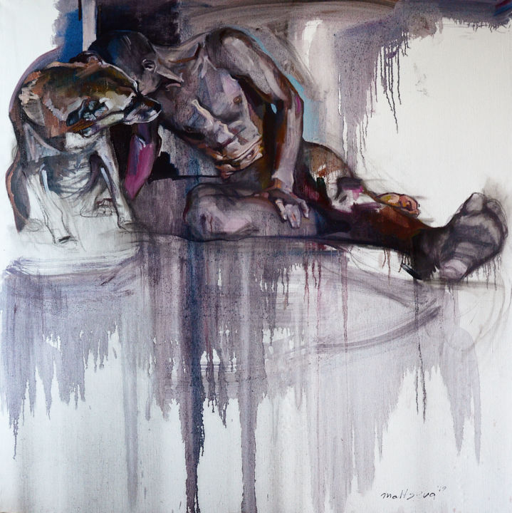 Картина под названием "Утешение" - Evgeniya Maltseva, Подлинное произведение искусства, Масло