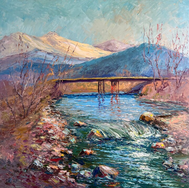 Pittura intitolato "Matroska River" da Evgeniya Polyudova, Opera d'arte originale, Olio