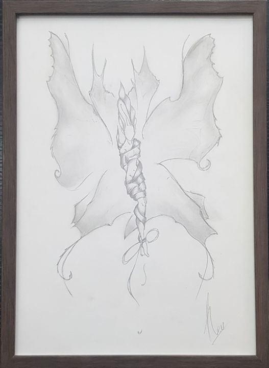 Dessin intitulée "Christi Lisa" par Evguéni Simtchenko, Œuvre d'art originale, Crayon
