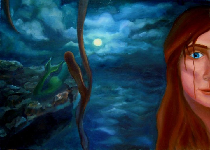 Pittura intitolato "Third view" da Evgeniya Degtyareva, Opera d'arte originale, Olio