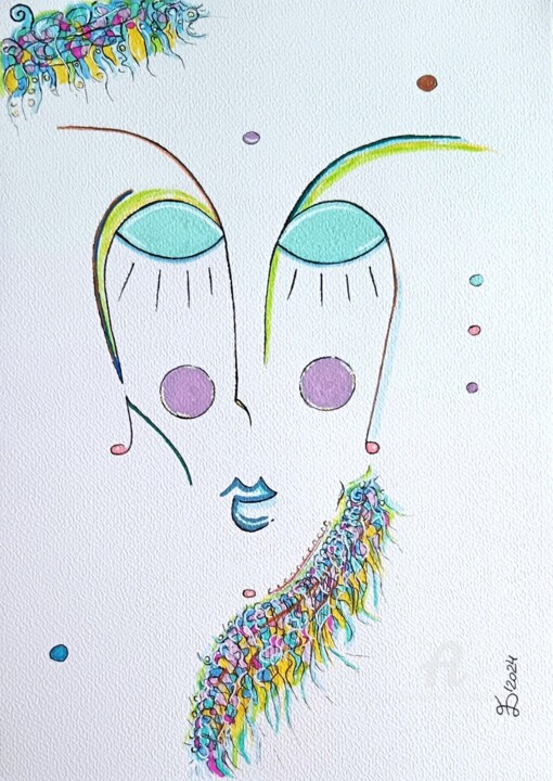 Drawing titled "Another dream" by Ewa Dura, Original Artwork, Marker