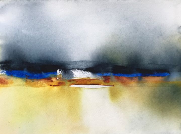Painting titled "Morning light in th…" by Ewa Helzen, Original Artwork, Watercolor