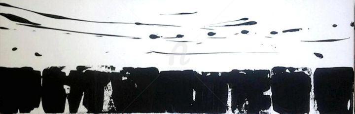 Pittura intitolato "noir-et-blanc-1" da Ewa Held, Opera d'arte originale, Acrilico