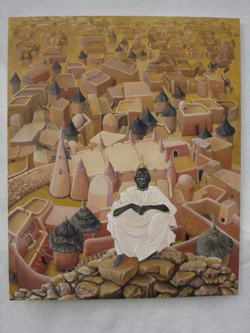 Peinture intitulée "ifé 1" par Romain Rioche, Œuvre d'art originale