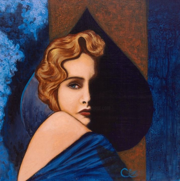 Peinture intitulée "L'Ombre du Pique, b…" par Céline Excoffon, Œuvre d'art originale, Huile