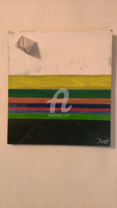 Painting titled "Arborescence Origam…" by Exozigprint, Original Artwork, Acrylic