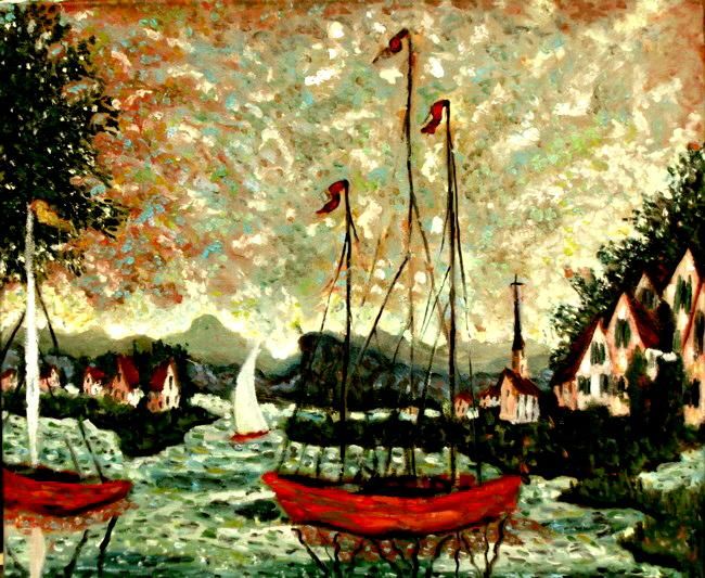 Painting titled "Fine ottobre" by Experada, Original Artwork, Oil