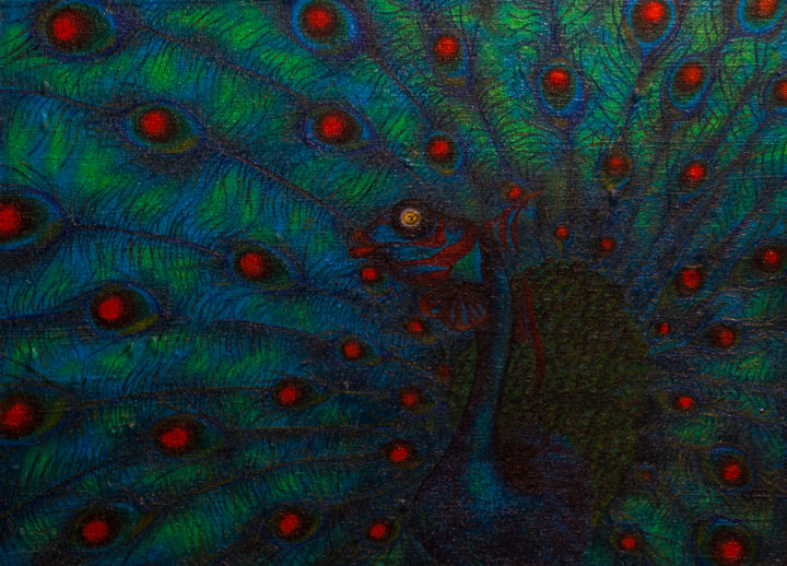 Pintura intitulada "Ни рыба не птица" por Anna Baranova, Obras de arte originais, Óleo