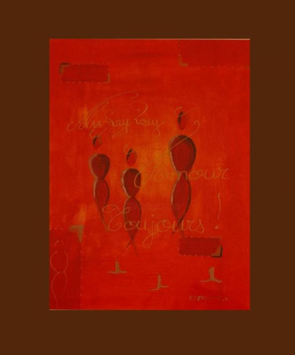 Painting titled "TRIO NOMADE" by Véronique Eychenne, Original Artwork