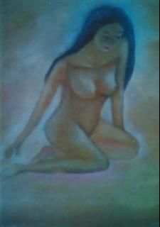 Painting titled "" Naked "" by Eyeshadow, Original Artwork