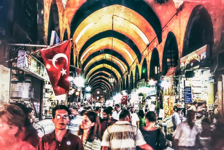 Fotografia intitolato "Grand bazaar" da Eyup Ersin, Opera d'arte originale