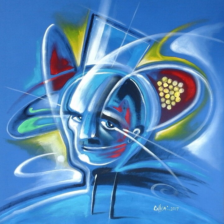 Painting titled "Retrato # 1 (De la…" by Ezequiel Eduardo Calleja Pérez, Original Artwork, Acrylic