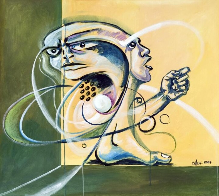 Pintura titulada "Sin título" por Ezequiel Eduardo Calleja Pérez, Obra de arte original