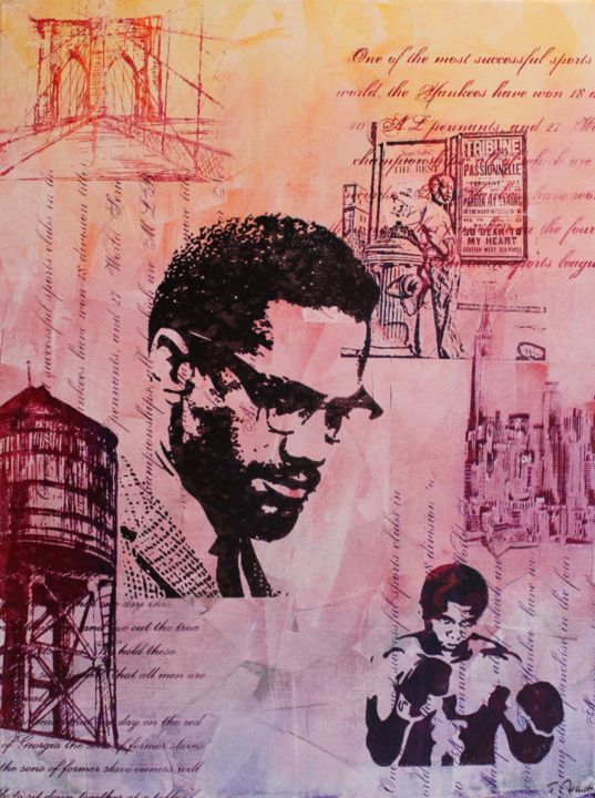 Malcolm X Brooklyn Printmaking By Florian Arendt Artmajeur