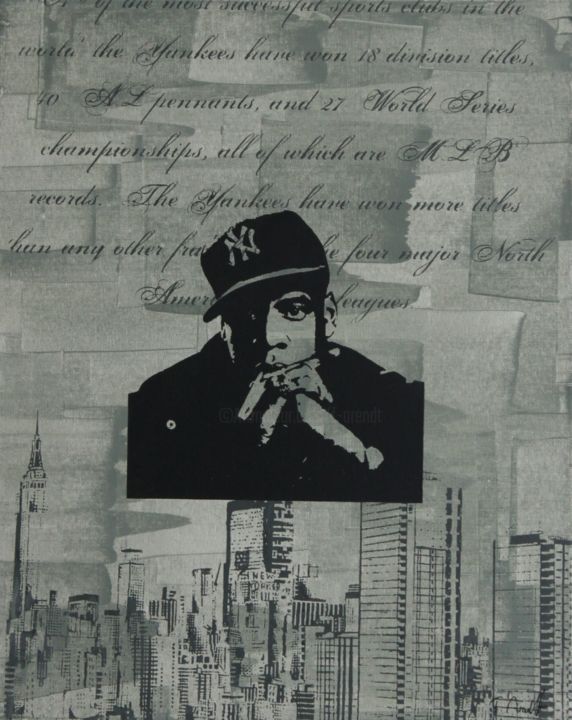 Printmaking titled "Jay Z Olive" by Florian Arendt, Original Artwork, Screenprinting