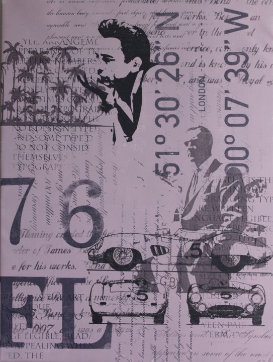 Malerei mit dem Titel "James 76" von Florian Arendt, Original-Kunstwerk, Acryl