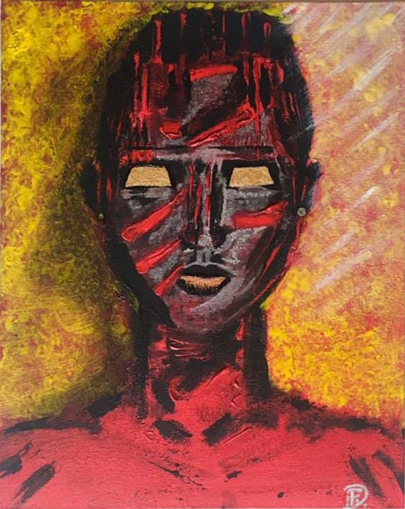 Картина под названием "HUMANOIDE" - Florence Ducanchez, Подлинное произведение искусства, Акрил