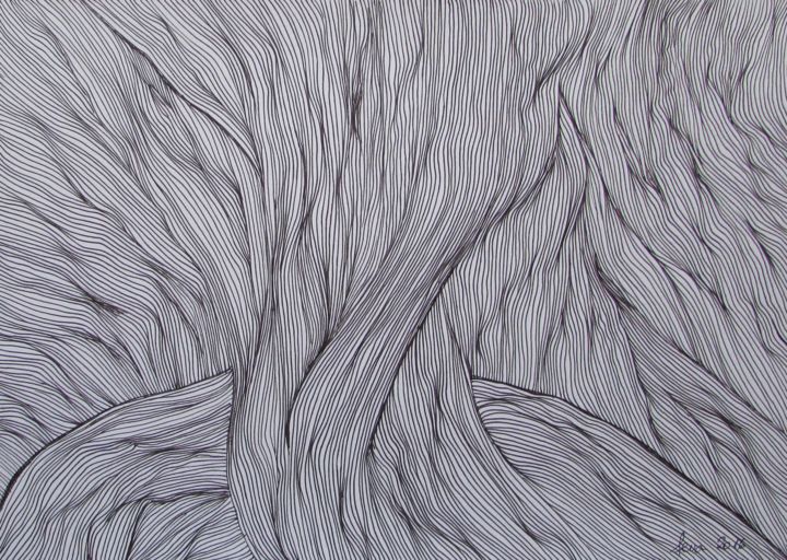 Drawing titled "Der Baum" by Eva Fazakas, Original Artwork, Marker