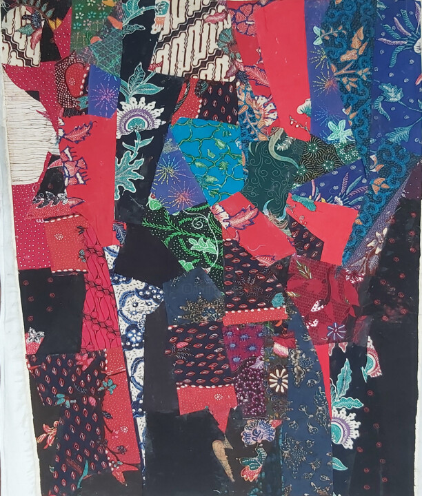 Textile Art titled "SISI GELAP (THE DAR…" by F. R. Endang Waliati, Original Artwork, Patchwork