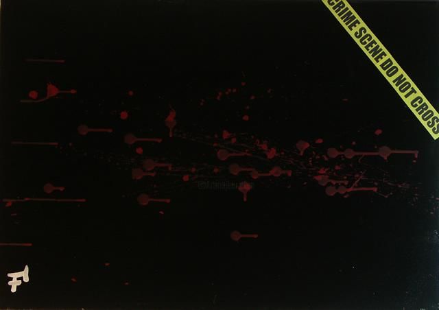 Ζωγραφική με τίτλο "Crime Scene - Do no…" από F-Red, Αυθεντικά έργα τέχνης, Λάδι
