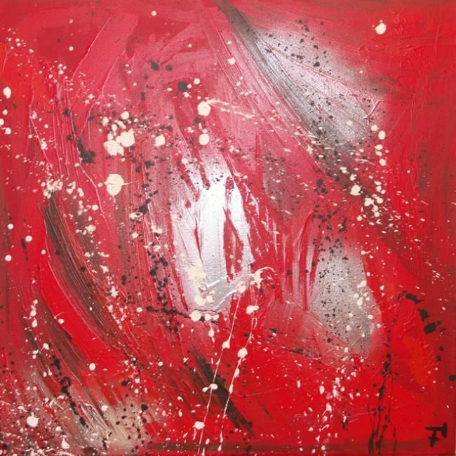 Pittura intitolato "Dérapages Contrôlés" da F-Red, Opera d'arte originale, Olio