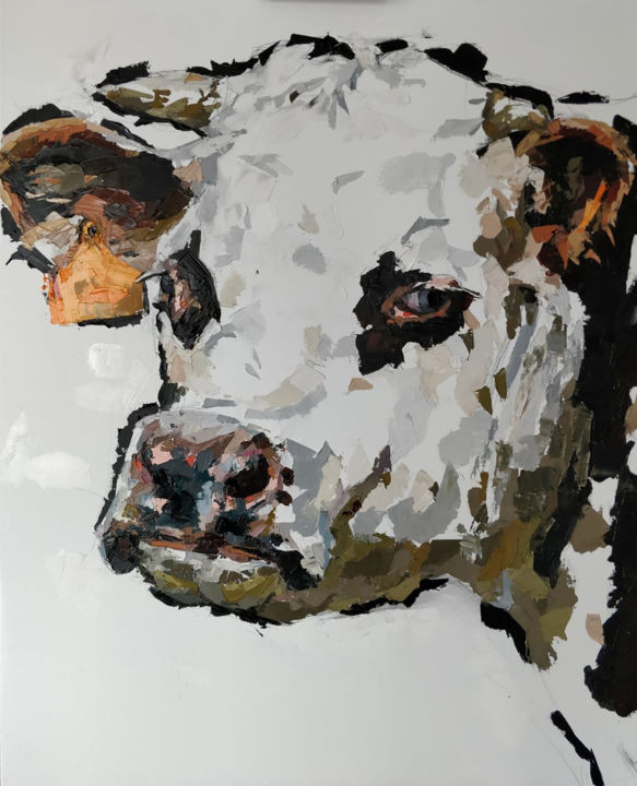 Peinture intitulée "Paquerette" par Florent Thomas (F10), Œuvre d'art originale, Huile