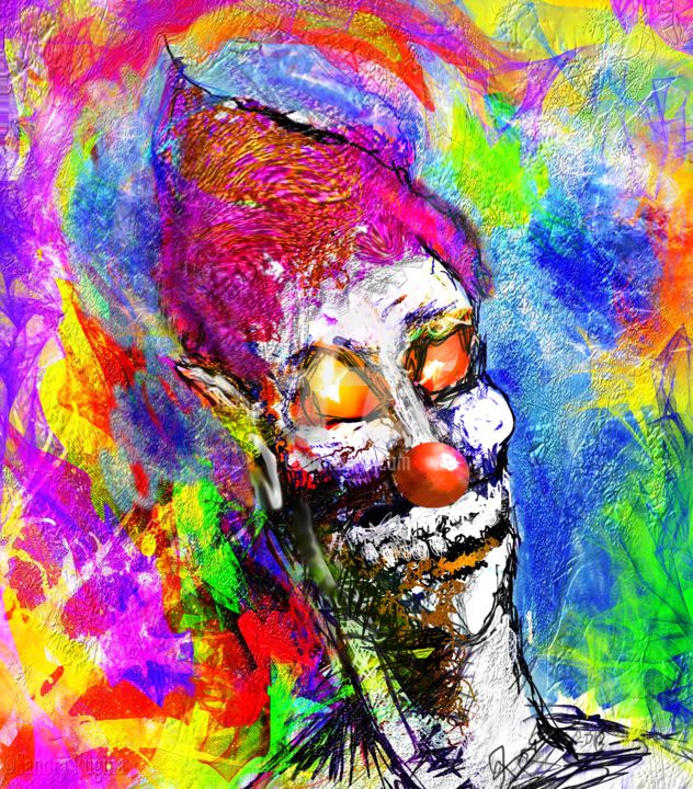 Arte digitale intitolato "clown1.png" da F2mc, Opera d'arte originale