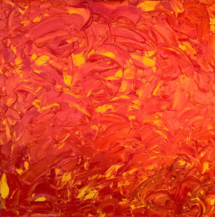 Painting titled "Fire" by Anton Faalk, Original Artwork, Acrylic