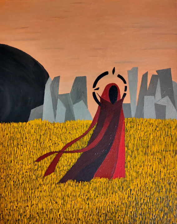 Картина под названием "Wasteland of Oblivi…" - Anton Faalk, Подлинное произведение искусства, Масло