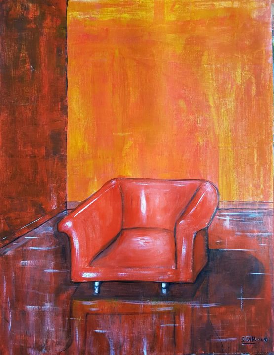 Peinture intitulée "Chaise musicale" par Ital'A, Œuvre d'art originale, Acrylique